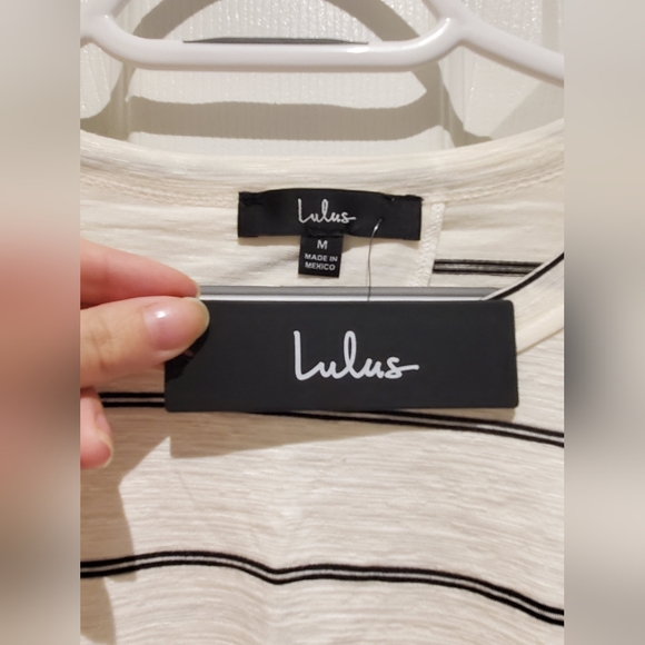 NWT Lulu's long sleeve striped crop top - Picture 4 of 7